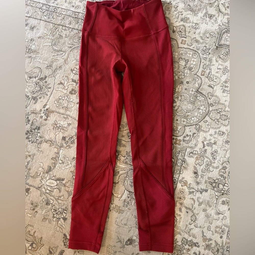 Lululemon Red Leggings 7/8 Length